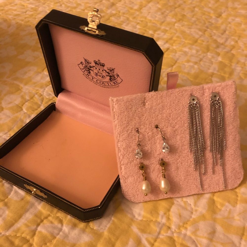 Juicy Couture Jewlery Earrings three  3 earring set bundle NWOT